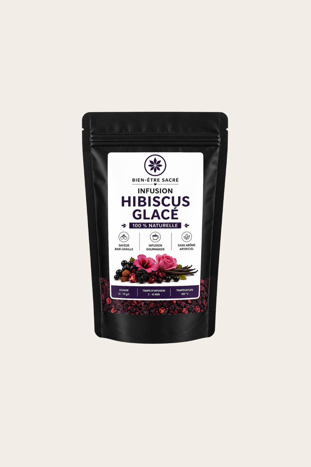 Hibiscus glacé Baie & Vanille 100% naturel