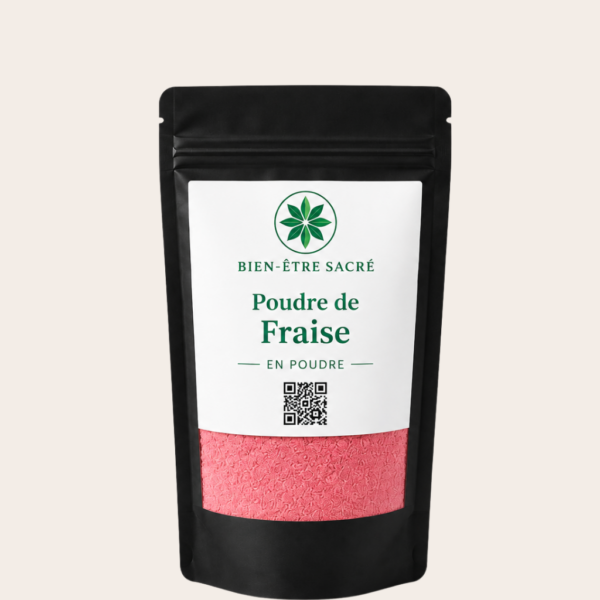 Poudre de Fraise Premium – Lyophilisée Bien-Être Sacré
